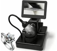 Diamond Girdle Viewer - 4.3-Inch LCD 50-1000X Magnification with LED Light for Accurate Inscription Detection and Gemstone Evaluation