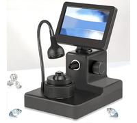 Diamond Girdle Viewer, 4.3" LCD Digital Micrscope, 50-1000X Magnification, with LED Fill Light, Accurate Identification, for Diamond Inscription Viewer