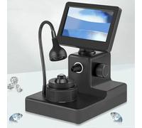 Diamond Girdle Viewer 50-1500X Digital Microscope with 4.3" Screen & LED Light - Accurate Diamond Waist Code Magnification for Gemstone Identification