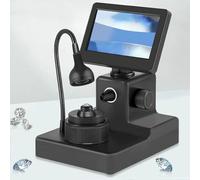 Diamond Girdle Viewer, 50-1500X Digital Microscope, with 4.3Inch LCD Screen and LED Fill Light, Accurate Identification, for Diamond Waist Code Magnifying