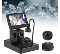 Diamond Girdle Viewer, Biological Microscope Kit, LCD Digital Microscope with LED Fill Light, Accurate Identification for Jewelry Testing, Diamond Processing