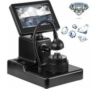 Diamond Girdle Viewer; LCD Digital Micrscope with LED Fill Light and 50-1000X Magnification, Adjustable Focus Range 10-40mm for Diamond Testing, Textile Industry