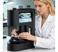 Diamond Girdle Viewer Microscope 30-200X with LED Light for Gemstone Inspection, Dual Screen Display, Ideal for Diamond Girdle Inscription Viewing