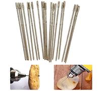 Diamond Glass Jewellery Drill Bits Tipped, Solid Bits Needle, Drill Bits-20pcs 1mm Diamond Coated Gemstone Drill Bit Solid Superior Drill Bit Needle for Jewelry Agate