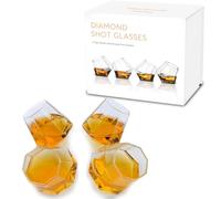 Diamond Glasses, Unusual Shot Glasses, Set of 4, Funny Shot Glass, Design Gift Packaging