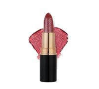 Diamond Glitter Lipstick, High Shiny Comparison Diamond Lip Gloss Glitter Lipstick, Metallic Pearlescent Burst Lip Glaze, Shiny Matte, Hydrating Formula, Longlasting Waterproof Smudgeproof (#06)