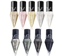 Diamond Glitter Liquid Eyeliner, Waterproof and Long Lasting Matte Shimmer,Metallic Shimmer Eyeshadow, Colorful Eyeshadow Makeup Kit for Women (9pc, 22.5ml)