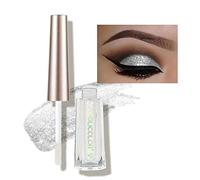 Diamond Glitter Liquid Eyeshadow & Eyeliner Pen, Starry Sequins Mermaid Eye Shadow, Crease Resistant, Long Lasting and Pigmented Sparkling & Shimmer Eyes Makeup(#14 Pearl White)
