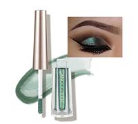 Diamond Glitter Liquid Eyeshadow & Eyeliner Pen Starry Sequins Mermaid Eye Shadow Long Lasting and Pigmented Waterproof Sparkling &Shimmer Eyes Makeup (#16Metallic Green)