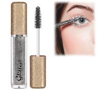 Diamond Glitter Mascara,Glitter Mascara for Eyelashes,Lashes Top Coat Shiny Mascara,Long-Lasting Sparkle Mascara for Eyelashes,Smudgeproof Coloured Mascara for Eyes,Coloured Mascara for Women,Grey
