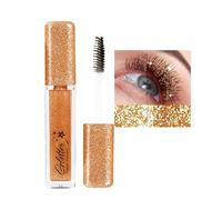 Diamond Glitter Mascara - Sparkling Gold Lash Mascara, 4D Fiber Colorful Waterproof, No Clumping