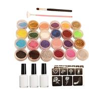 Diamond Glitter Tattoo Set Semi Permanent Glitter Tattoo Kit for Kids Teenagers Adults Festival Carnival Party Dance Body Art with Stencils and Glue