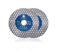 Diamond Granite Cutting Wheel 4.5inch - BRSCHNITT 2pcs 115mm Vacuum Brazed Diamond Disc for dry and wet Cutting Grinding Porcelain,Tile,Ceramic Tile Stone,Marble,Quartz,Granite, with 4.5/8-11 Thread.