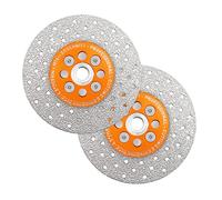 Diamond Granite Cutting Wheel,BRSCHNITT 2pcs 115mm Vacuum Brazed Angle Grinder Diamond Blade with M14 Flange for Grinding Beveling Shaping Rounding Granite,Porcelain,Tile,Stone,Marble,Quartz