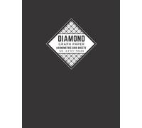Diamond Graph Paper Notebook: 120 pages of plain 8.5x11 Axonometric Grid Paper (3.5 diamonds per inch with subdivisions) | Medium Black Notebook | ... Quilts, Knitting, Needlepoint, Pixel Art
