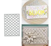 Diamond Grid Frame Metal Die Cuts Dies, Diamond Grid Background Frame Cutting Dies Cut Stencils DIY Scrapbooking Cards Decorative Embossing Paper Dies for Album Card Making Scrapbooking