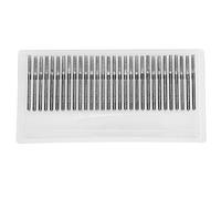 Diamond Grinding Bits 30pcs Set 150 Grit 2.5mm Cylinder Flat Drill Needles for Jewelry Engraving and Stone Carving High Strength Black Coated Power Grinder Tools
