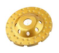 Diamond Grinding Cup Wheel Bowl Cutting Disc, Double Row Diamond Polishing Pad, Gold 125mm for Concrete Stone Masonry, Sharp Durable Grinding Wheel with High Efficiency