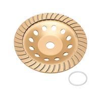 Diamond Grinding Disc Gold Color, Diamond Cutting Wheel, High Efficiency No Rusting Stable Cutting Wheel for Concrete Marble, Thick and Incisive Blades with Washer for Professional
