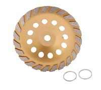 Diamond Grinding Disc Turbo Row Smoothly Cutting Grinding Wheel With Washer ID 22MM Gold For Professional Polishing of Cement Granite Marble and Other Stone Walls Floors Bridges (230mm)