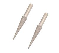 Diamond Grinding Head, Pointed Brazed Polishing Drill Bits Burrs with 6mm Shank for Metal Stone Jade, Samll 40x25x8mm