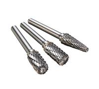 Diamond Grinding Set, Tungsten Carbide Abrasive Rotary Burrs Drill Bits 1/4 Inch Grinder Tools Multiple Sizes(C6X10)