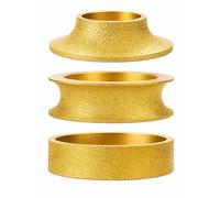 Diamond Grinding Wheel Set 20mm Arbor - French, Flat & Round Edge Profiles - Diamond Emery Integrated Molding Disc for Angle Grinder - Stone & Ceramic Shaping Tool for Tile, Quartz, Marble & Granite