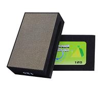 Diamond Hand Polishing Pads 120 Grit Sanding Blocks Foam Backing for Tile Stone Marble Concrete Ceramics Granite Glass Wet Dry 1PCS(Grit-120)