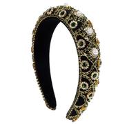 Diamond Headband Super Flash Sponge Headband Temperament Hair Accessory, Green