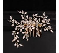 Diamond headdress crystal rhinestone pearl bridal hair comb wedding hair accessories headdress ladies headdress pearl hair comb jewelry headdress