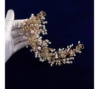 Diamond headdress European crystal gold bridal headband soft headband bridal leaf hair accessories crystal headdress