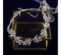 Diamond headdress Korean crystal bridal headband soft headband bridal leaf hair accessories crystal headdress