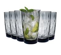 Diamond Highball Glasses - 470ml - Blue - Pack of 6