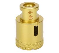 Diamond Hole Saw Brazing Drill Bit, 40mm Diamond Drilling Bit for Marble Concrete, M14 Shank with Oval Chip Drain Holes, Compatible with Electric Hand Drill and Bench