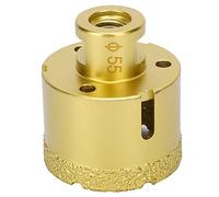 Diamond Hole Saw Brazing Drill Bit, M14 Diamond Hole Opener for Marble Concrete, 55mm Diamond Drilling Bit with Oval Chip Drain Hole, Compatible with Electric Hand Drill and Bench