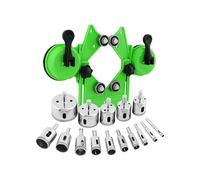 Diamond Hole Saw Kit,Diamond Drill Bits,16 Pcs Tile Hole Saw Kit with Double Suction Cups Hole Saw Guide Jig Fixture from 0.24''- 1.97'' for Ceramic, Glass, Tile, Porcelain, Marble, Granite