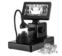 Diamond Inscription Viewer, 4.3'' LCD Display Digital Microscope, 50-1000X Magnification, with LED Fill Light, Biological Microscope Kit, Adjustable Focus Range 10-40mm, for Diamond Testing