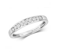 Diamond Jewellery 1/2 Eternity Illusion White Gold Rings RD538W - Size K