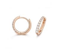 Diamond Jewellery 18ct Rose Gold Diamond Hoop Earrings EDQ362R -
