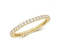 Diamond Jewellery 9ct Eternity Diamond Ring in 9ct Yellow Gold - Size N