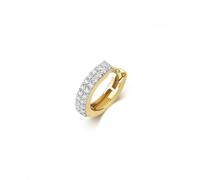 Diamond Jewellery 9ct Gold Diamond Cartilage 2 Rows Single Hoop