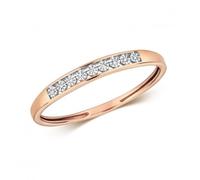 Diamond Jewellery 9ct Illusion Eternity Rose Gold Rings RD693R - - Size L