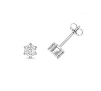 Diamond Jewellery 9ct White Gold Diamond Illusion Plate Studs