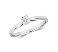 Diamond Jewellery 9ct White Gold Solitaire Ring RD613W - Classic - Size K