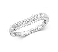 Diamond Jewellery 9k White Gold Ring with 0.33ct RD148W - - Size O