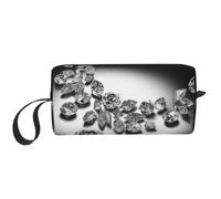 Diamond Jewelry Jewels Luxury Portable Handy Organiser, Cosmetic Zip Travel Bag, Everyday Organiser