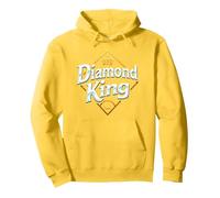 Diamond King Baseball Men Royalty Sports Champion Pullover Hoodie, Adult Unisex, Lemon, S
