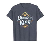 Diamond King Baseball Men Royalty Sports Champion T-Shirt, Men, Heather Blue, XXL