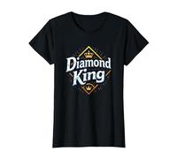 Diamond King Baseball Men Royalty Sports Champion T-Shirt, Women, Black, XL