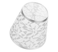 Diamond Lamp Shade Cover Silver Iron PVC Replacement for E12 Desk Lights | Vintage Decorative Design, Protects Eyes from Direct Light, Quick Update without Rewiring, Suitable for Reading and Hotels